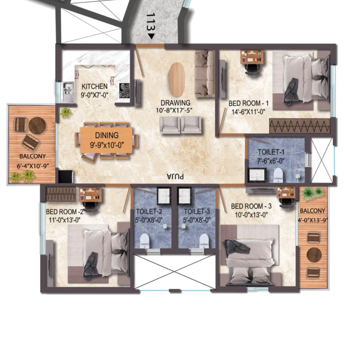 3 BHK Flats in Ranchi